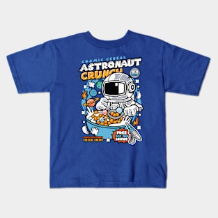 Retro Cartoon Cereal Box // Astronaut Crunch // Funny Vintage Breakfast Cereal Kids T-Shirt